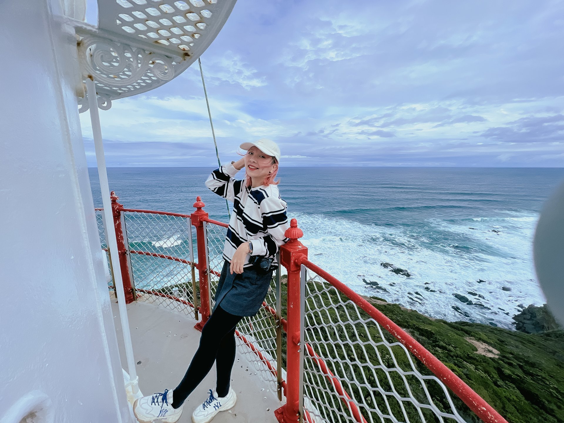 Cape Otway Lightstation từ trên cao nhìn ra biển