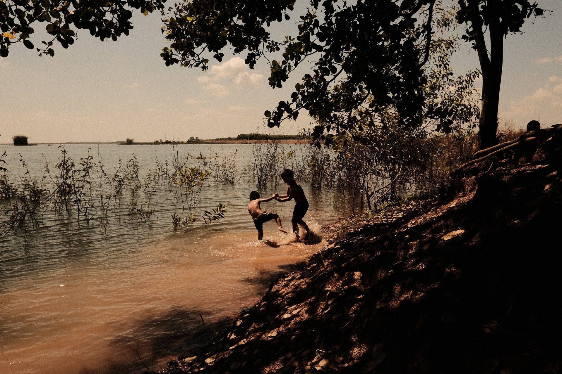 The water is actually clear and warm to swim, don't go too far though