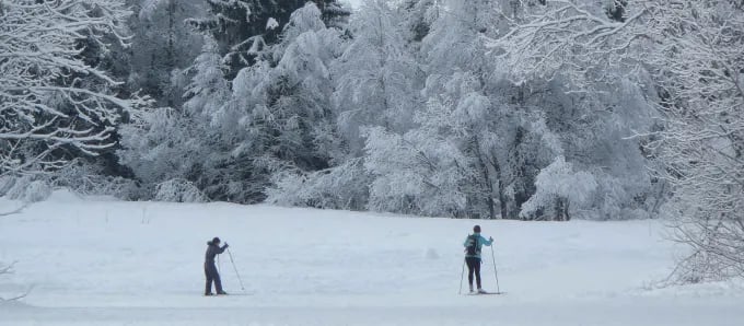 © Julie Hann / Bourgogne-Franche-Comté Tourism  —  Nordic skiing in Jura