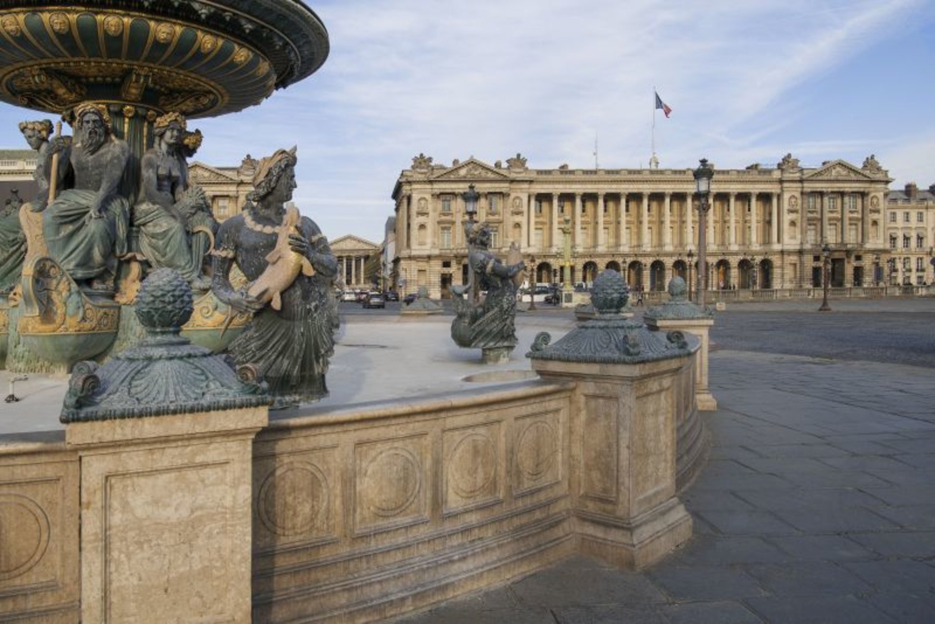 Hôtel de la Marine seen from the Fountain of the Rivers © Jean-Pierre Delagarde – CMN