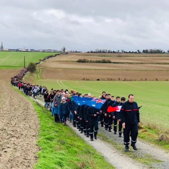 © Ben McLennan  —  Somme residents held various walks and other events in early 2020, including the Solidarun and Anzac Run in Vignacourt, to fundraise for Australian bushfire relief